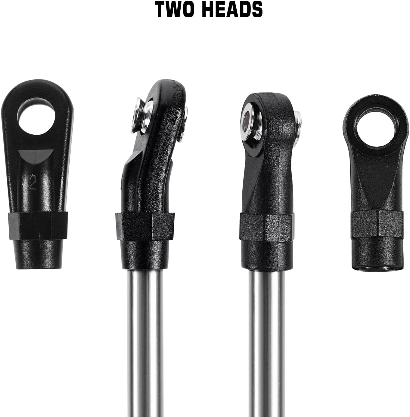 INJORA Stainless Steel High Clearance Links with Rod Ends for TRX4 SCX10 II SCX10 III VS4-10 1/10 RC Crawler Car Upgrade(120mm)