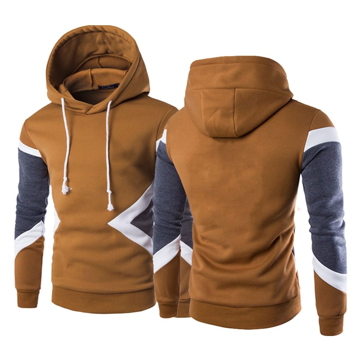 Męskie bluzy z kapturem bluza z długim rękawem bluza z kapturem z polaru w blokach kolorów na co dzień top sportowy sweter z kapturem