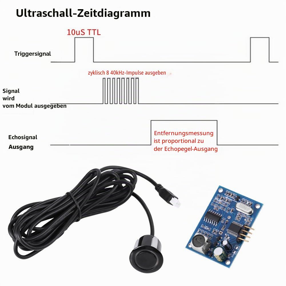 2 Stück JSN-SR04T-V3.0 Ultraschall-Modul – 21–600 Cm Reichweite, 3 Mm Genauigkeit, Wasserdicht