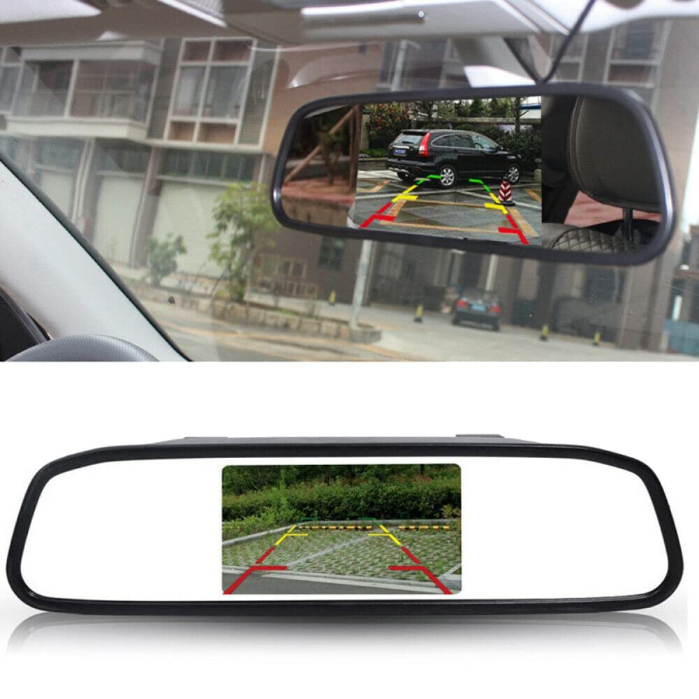 Le Moniteur de RéTroviseur CaméRa Tableau de Bord DVR de Voiture de 4,3 Pouces Prend en Charge L'Affichage LCD de CaméRa de Tableau de Bord de L'Enregistreur VidéO Bidirectionnel