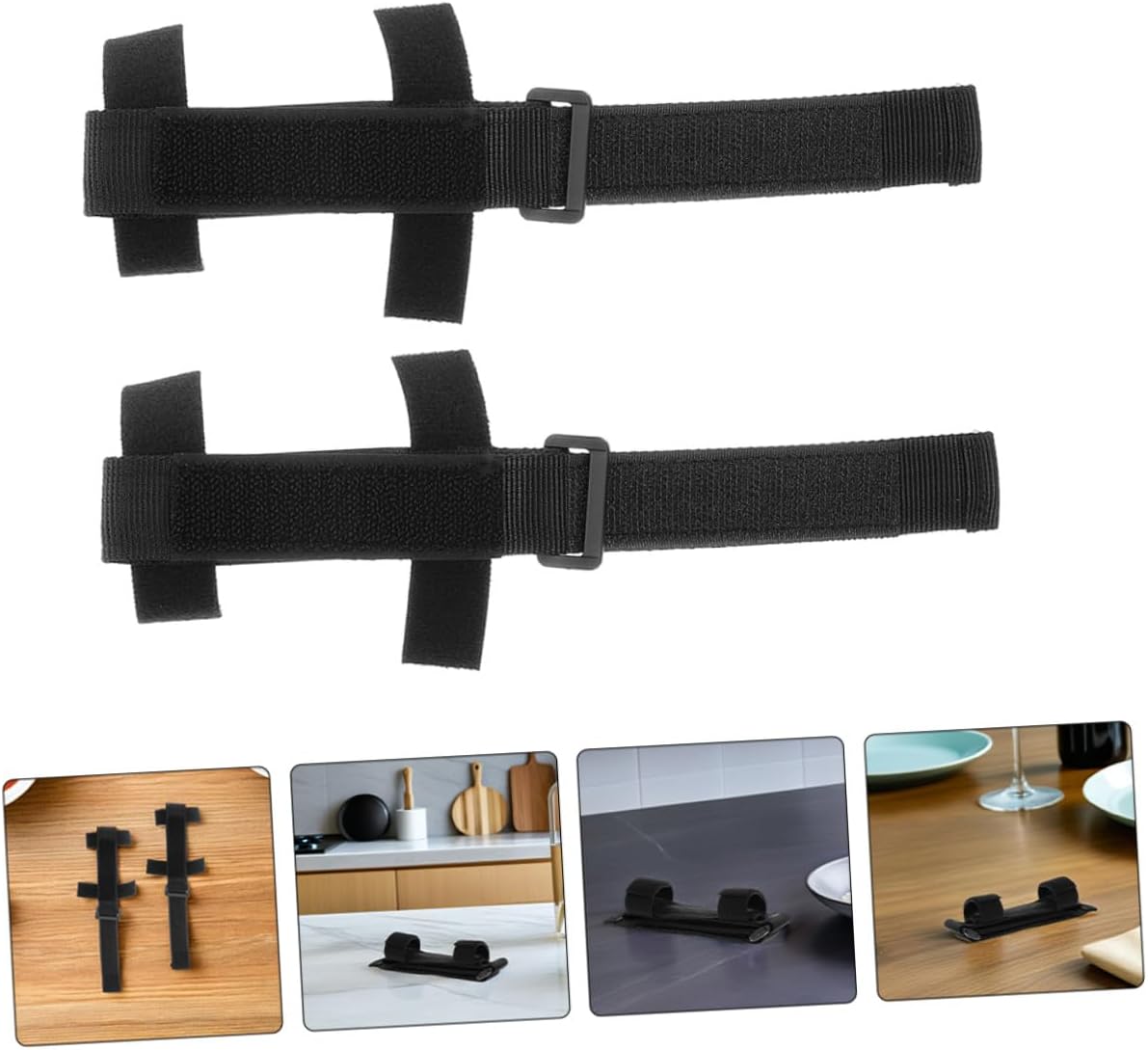 COLLBATH Adaptive Utensil Cuff Holder 3pcs Set Adjustable Universal Eating Aid Strap for Elderly Disabled Assistance with Spoon Fork Chopsticks Support