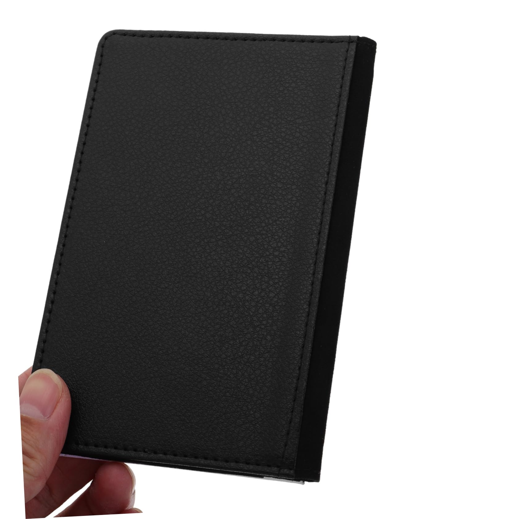 IMIKEYA Porta Documenti da Viaggio in Pelle Pu Nero Set 3 Pezzi Design Pratico e Custodia Elegante per Organizzazione Sicura di Passaporti