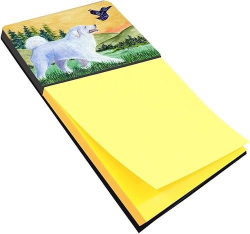 Caroline's Treasures SS8241SN - Soporte para notas adhesivas de gran pirineo, dispensador recargable, blocs de notas autoadhesivas, blocs de notas,