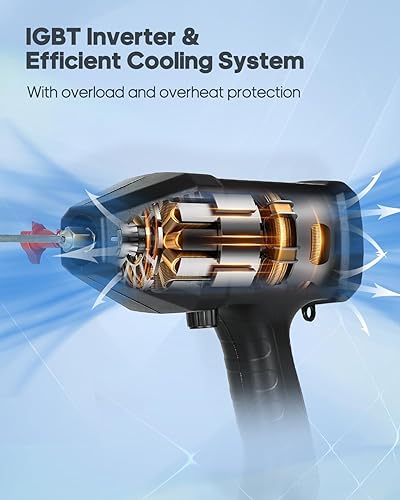 Miniatura 4 de Máquina de soldadura de mano, máquina de soldadura eléctrica portátil, soldadura de arco portátil de 110 V con inversor IGBT 6 ajuste de corriente