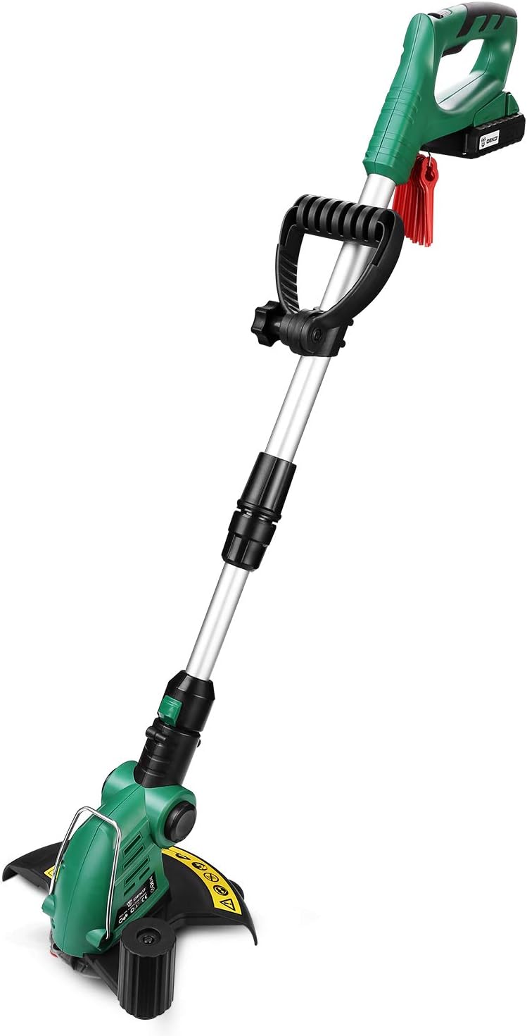 Cordless String Trimmer with 20V Lithium 2000mAh Battery Pack Plastic Blade Lawn Mower Cordless Grass Trimmer Garden Tools