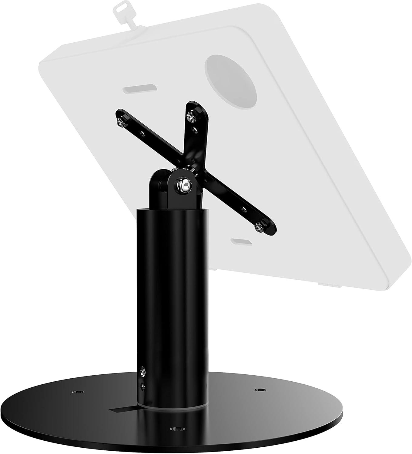Anti-Theft iPad Desk Stand – CTA Desk Stand with Lockable Holder for iPad 10.9" 10th Gen - iPad 7th/8/9 Gen - iPad mini 6 - Galaxy Tab & More Tablets - White - (PAD-USGTW)