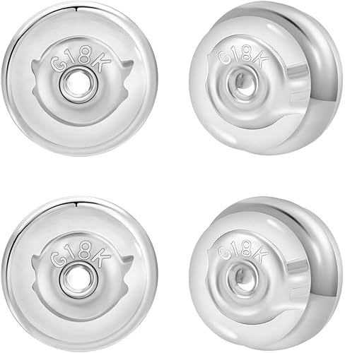JIACHARMED - Reemplazo de parte trasera de aretes de silicona de oro de 18 quilates para tachuelas, orejas caídas, aretes pesados, 4 piezas de disponible en Yaxa Venezuela