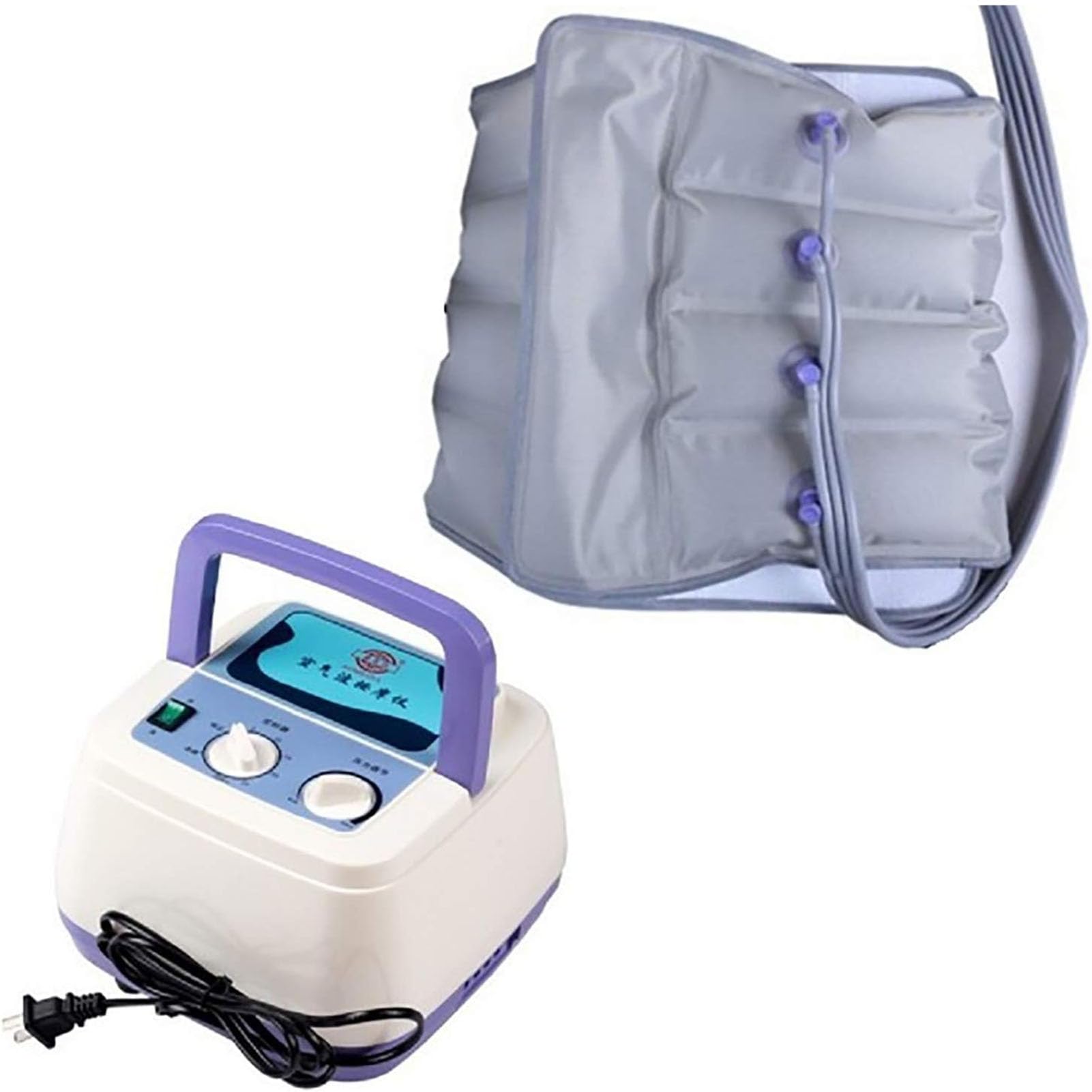 4-Kammer-Ganzkörper-Lymphdrainage-Massagegerät, Luftkompressions-Bein- und Fußmassagegerät, Schmerzlinderung für Taille, Beine und Arme, mit Wadenmassagefunktion und Timerfunktion