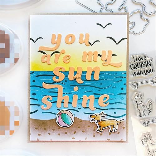 Vista 85 de DzIxY Troqueles de corte de metal con texto en inglés "I Love You" para hacer tarjetas, troquelados, troquelados, plantillas para máquina de álbumes