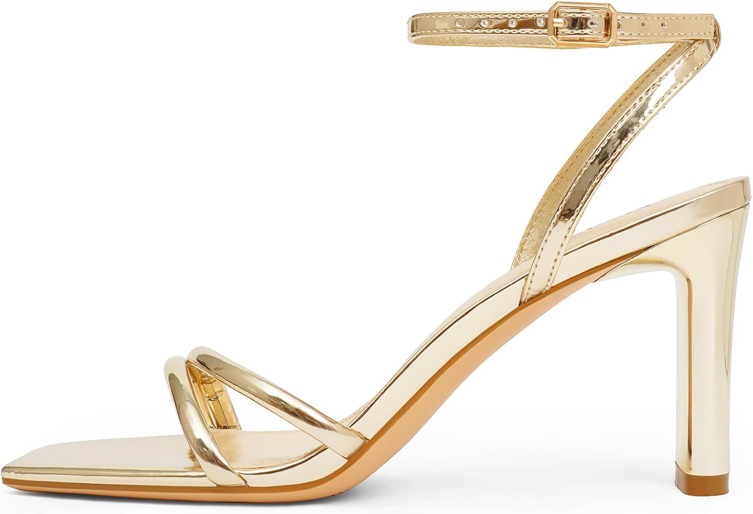 Modatope Womens Sandals Square Open Toe Chunky High Heels Strappy Ankle Strap Sandals Comfort Dress Party Shoes - Image 4