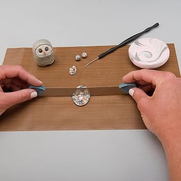 Polyform Sculpey Tools Oven-Safe Work Mat, Reusable silicone non-skid mat, polymer oven bake clay tool, 7.75 H x 13 W, great for all skill levels and craft projects, Medium