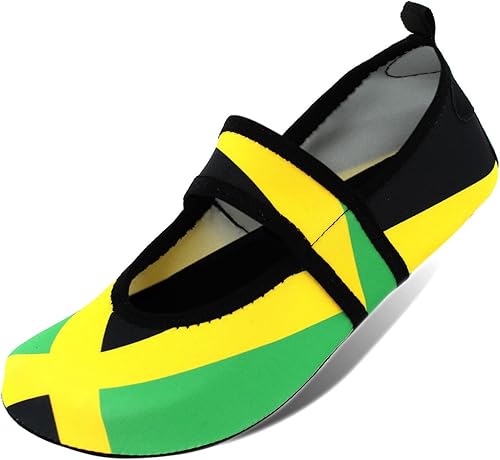 Zapatos de agua para mujer, secado rápido, zapatos de playa, calzado para deportes, viajes, baile, surf, yoga, ejercicio, bandera de Jamaica,