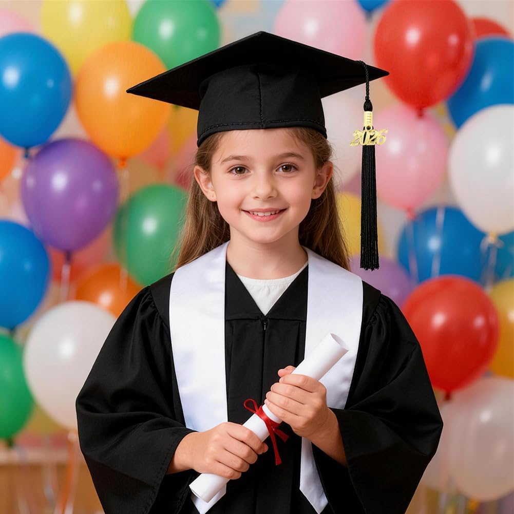 32 Pack Preschool Grad Caps Bulk Child Size Grad Hats with Metal 2026 Tassel Kindergarten Graduation Caps