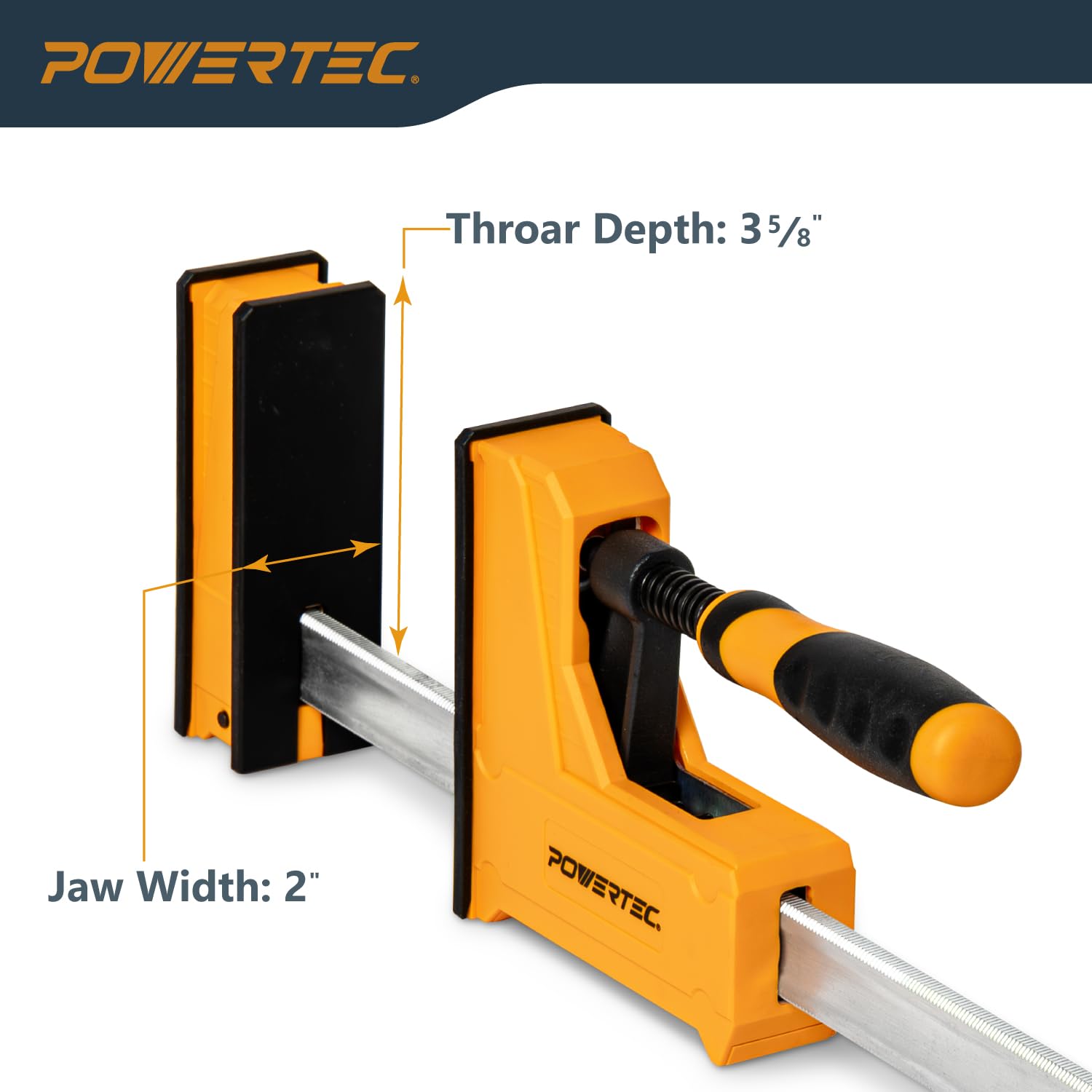 POWERTEC 71602 48-Inch Parallel Clamps For Woodworking | 90 Degree Heavy Duty... For Sale Online - View #2