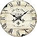 Grazing 12" Vintage Roman Numeral Design Rustic Country Tuscan Style Wooden Decorative Round Wall Clock (Vintage)