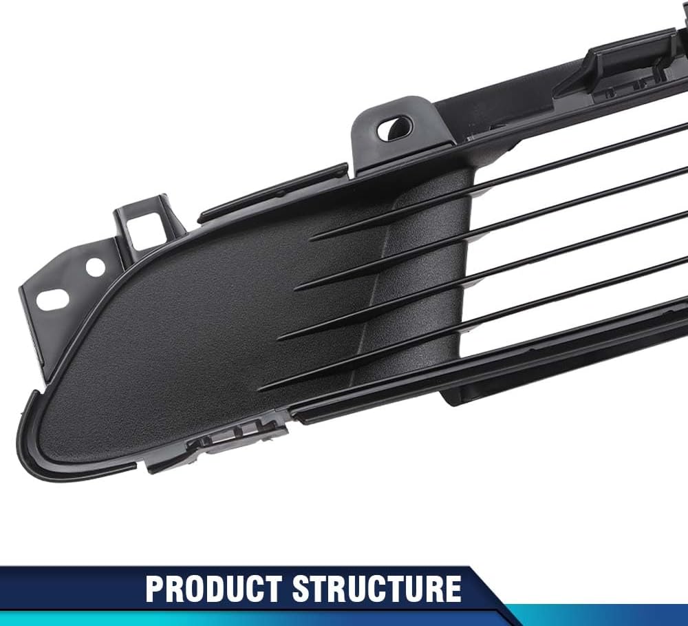 PIT66 Front Bumper Grille Lower Grille Mesh Grill Compatible With Tesla Model 3 2017-2022 1085927-00-C Black