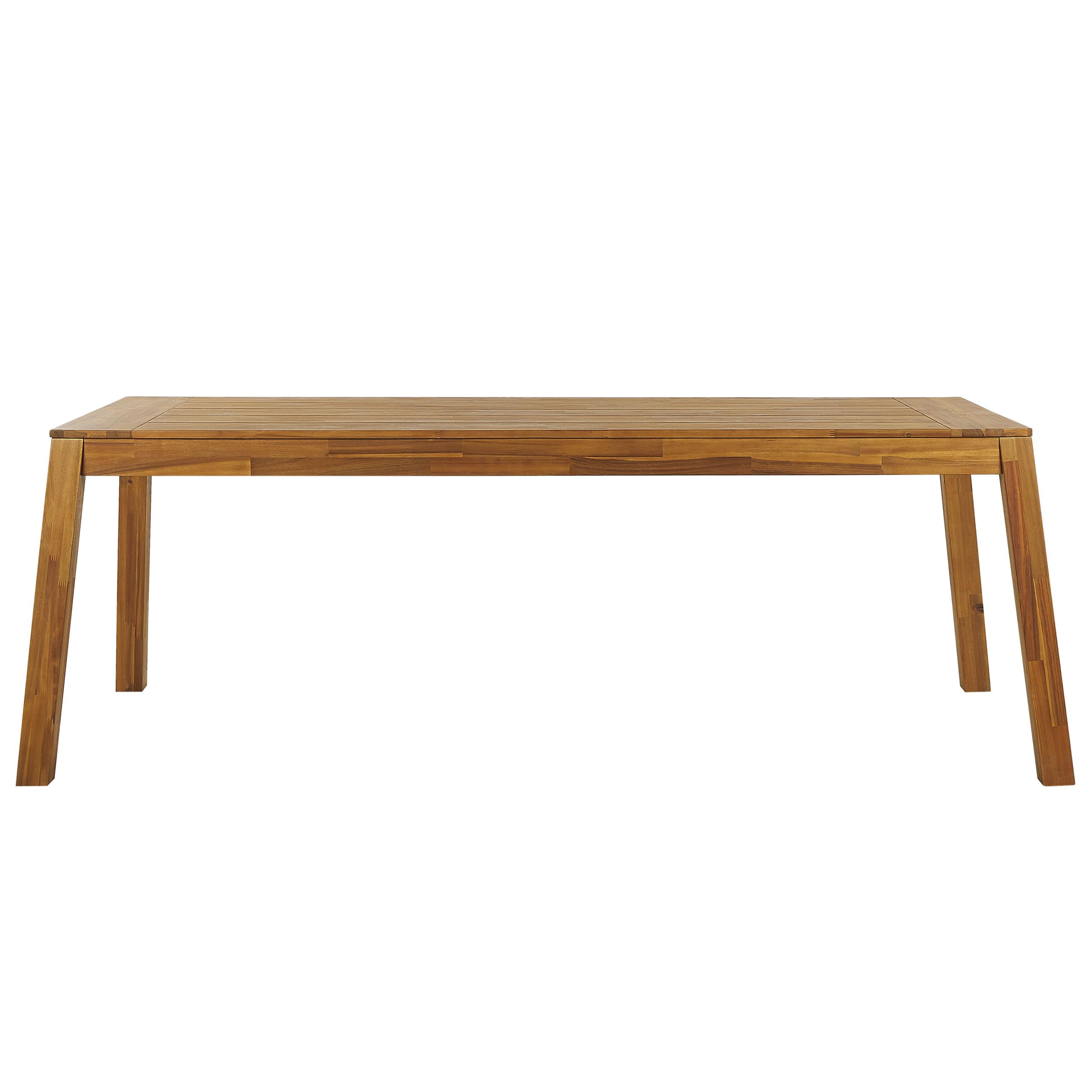 Stół ogrodowy 210 x 90 cm ośmioosobowy laminowane jasnobrązowy akacjowe Livorno