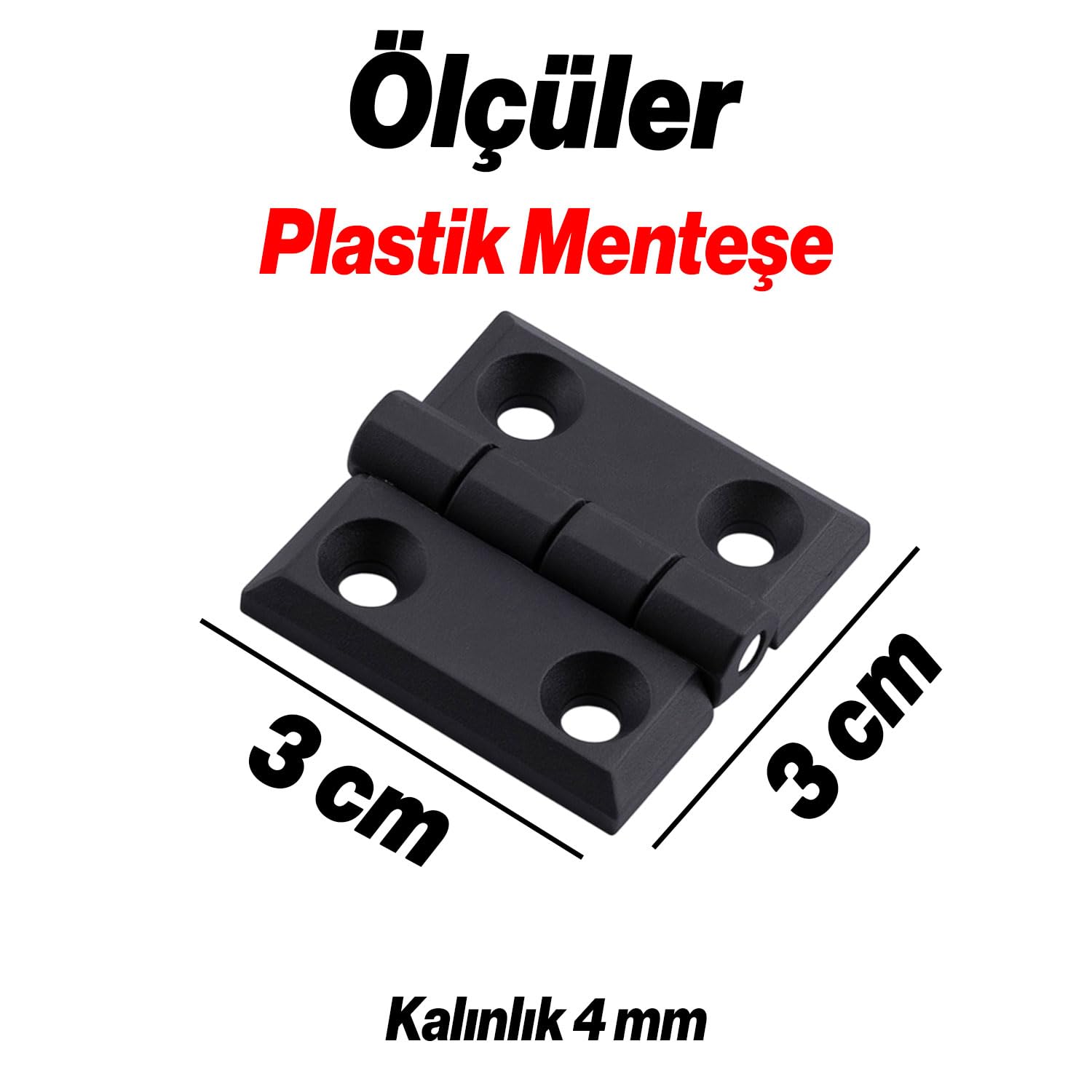 Plastik Yaprak Menteşe 30x30 mm Dayanıklı 2 Adet Set Küçük Dolap Çekmece Kapak Mobilya Menteşe