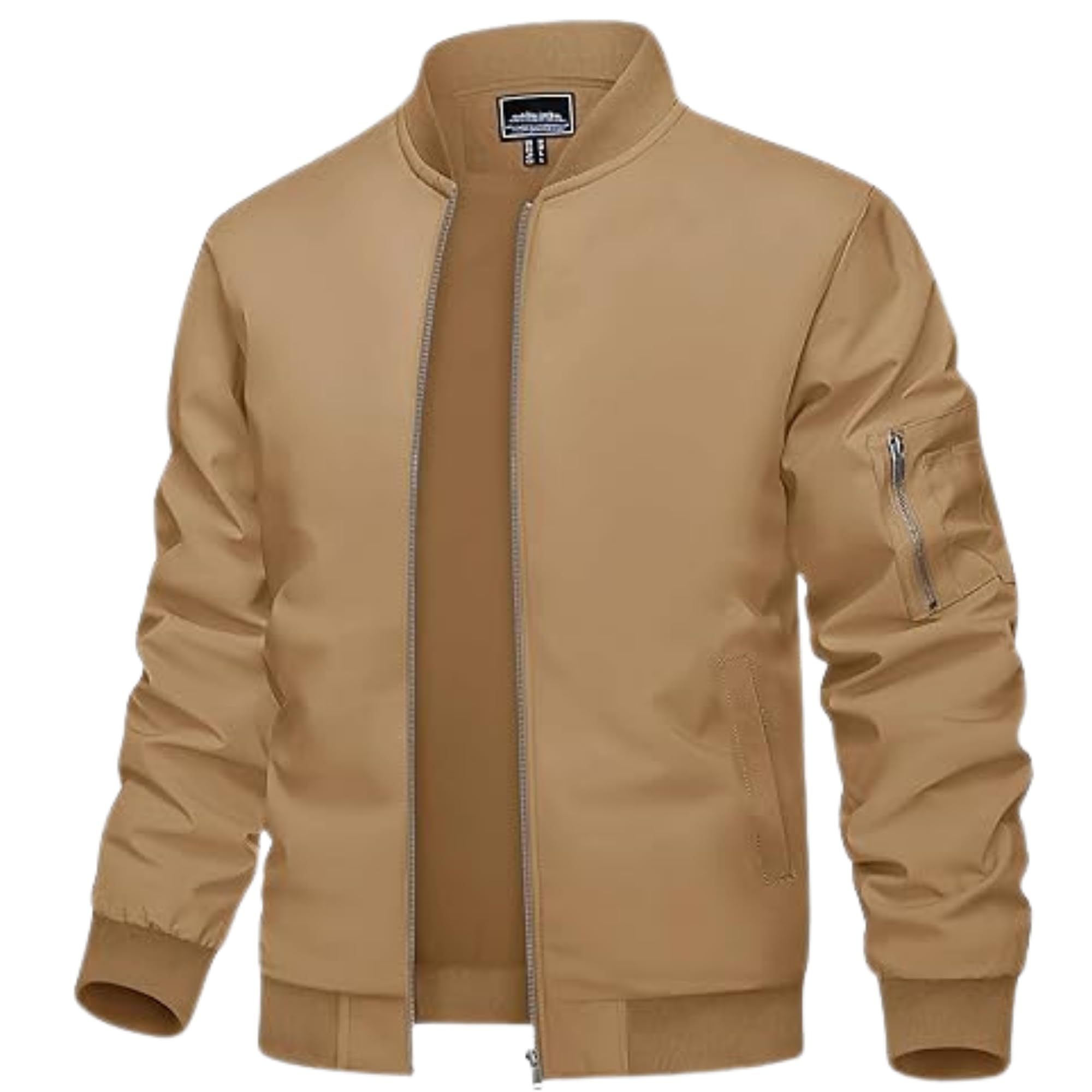 caraba Men's Bomber Jacket, Lightweight Transition Jacket, Aviator Jackets, Spring, Autumn Blouson with Pockets-picture-53