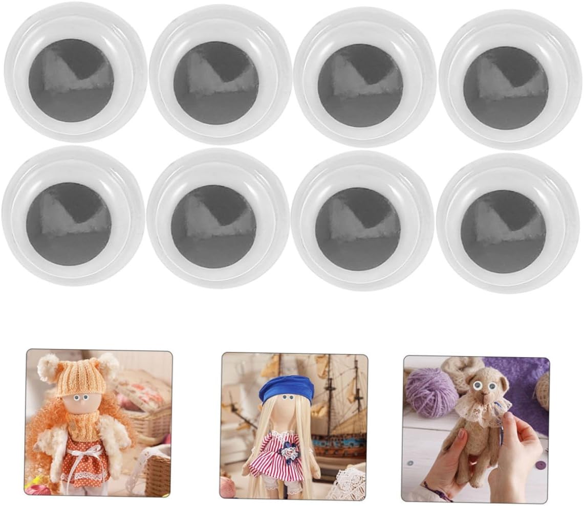 DEARMAMY 500 Pcs Self Adhesive Wiggle Eyes for Crafts Peel and Stick Googly Eyes Small Plastic Eyeballs Versatile DIY Craft Decoration for Scrapbooking Fabric and More