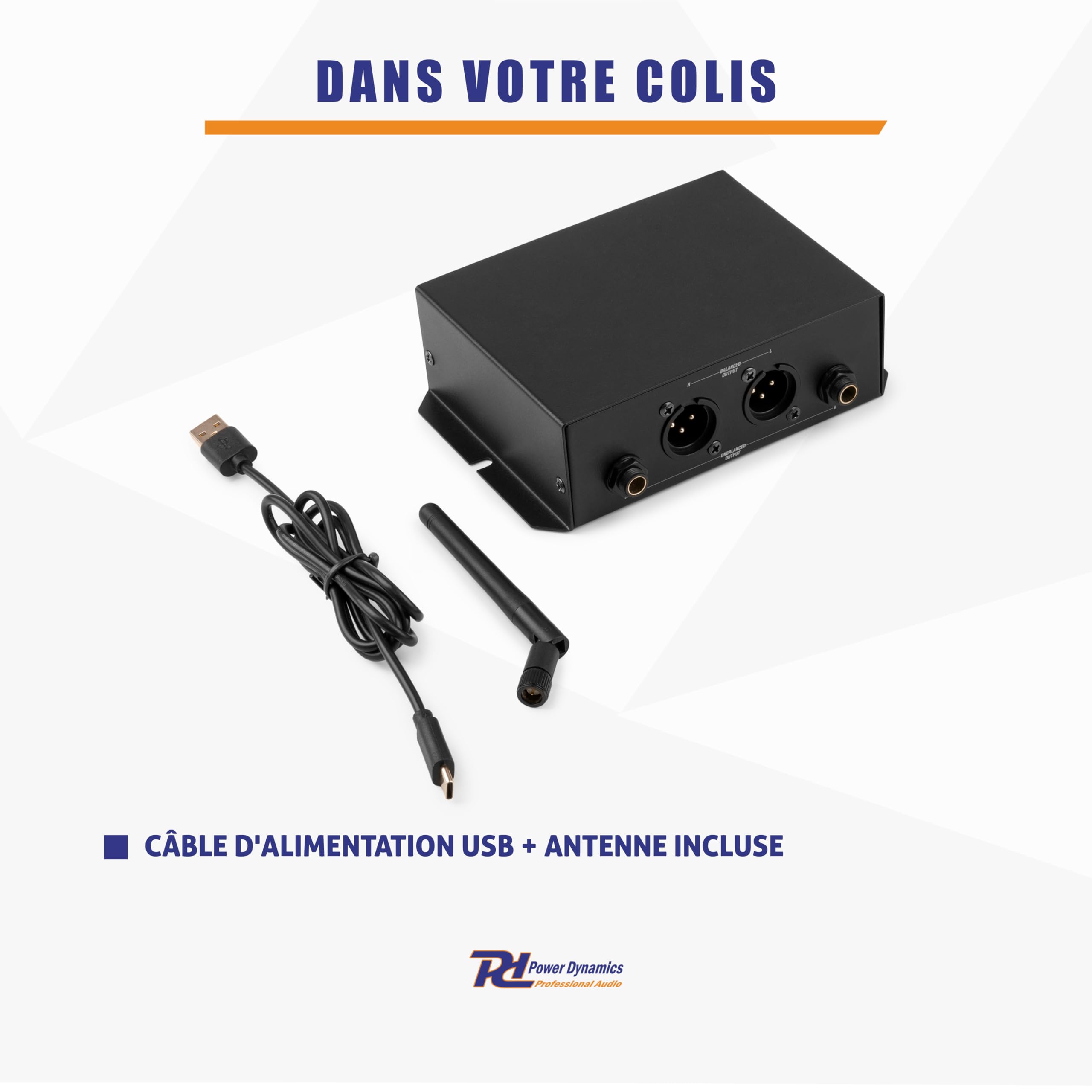 Power Dynamics PDX40 - Récepteur Bluetooth 5.0 Stéréo Pro Audio | Sorties XLR & Jack 6,3 mm | Streaming sans Fil Haute Qualité | DJ, Bars, Installations Fixes