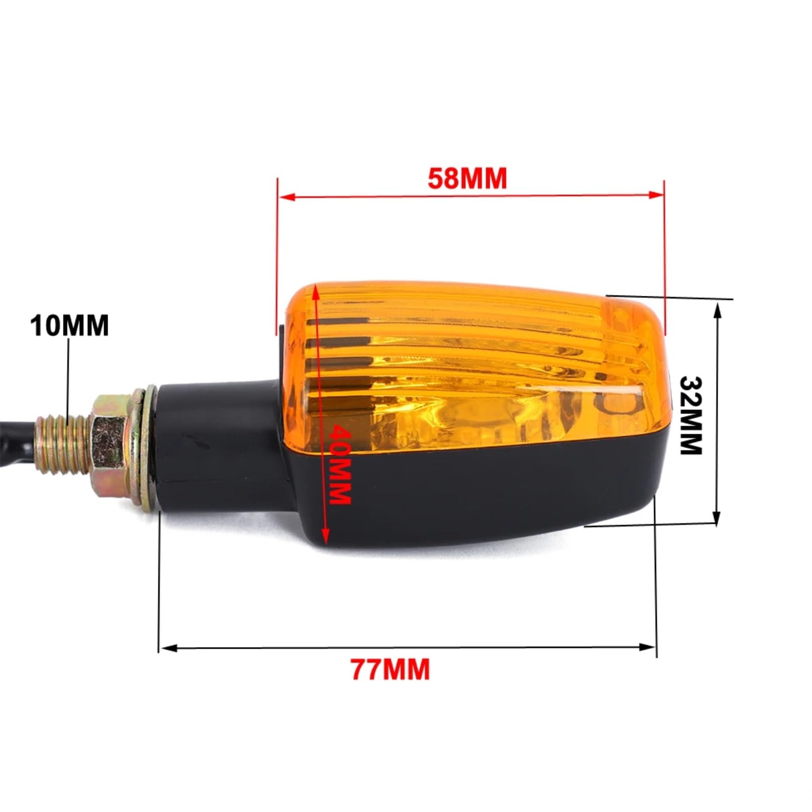2PC 6V Per Scooter Ciclomotore Bici Moto Indicatori Di Direzione Indicatore Moto Perline Lampada Universale Lente Ambrata