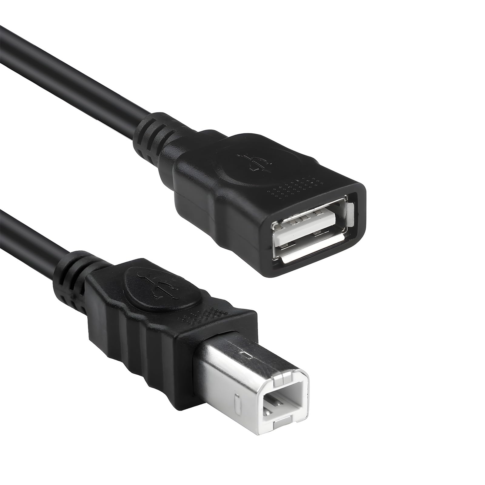 Câble d'imprimante USB, adaptateur USB 2.0 (1,8 m) de type A femelle vers USB B, convertisseur universel pour imprimantes scanners