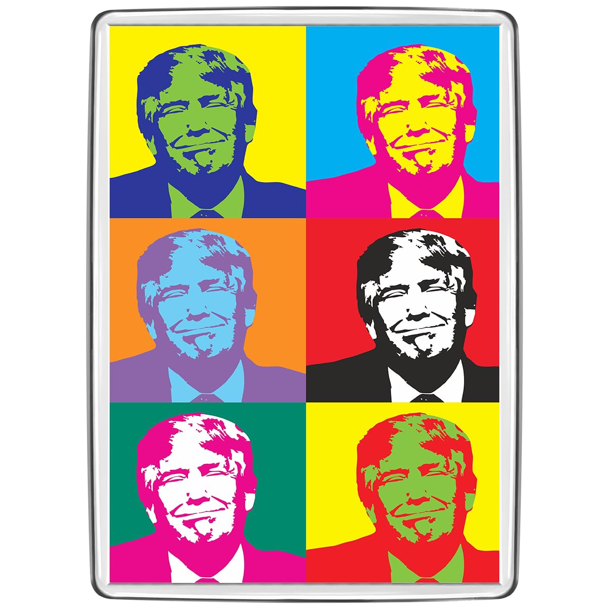 Pixly Clear Pixly® Donald Trump Pop Art Fridge Magnet Large Jumbo Size Funny Joke Keepsake Novelty Refrigerator Magnets Gift