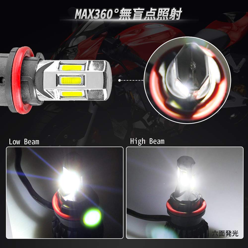 Amazon | MOTOSTAR バイク用ledヘッドライト HS5 Hi/Lo LED