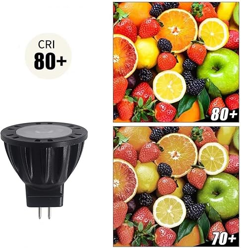 Miniatura 2 de Arrownine Bombilla LED MR11 GU4.0 de aluminio fundido de 2.5 vatios, equivalente a bombilla halógena de 20 vatios, blanco cálido 9-17 V para focos