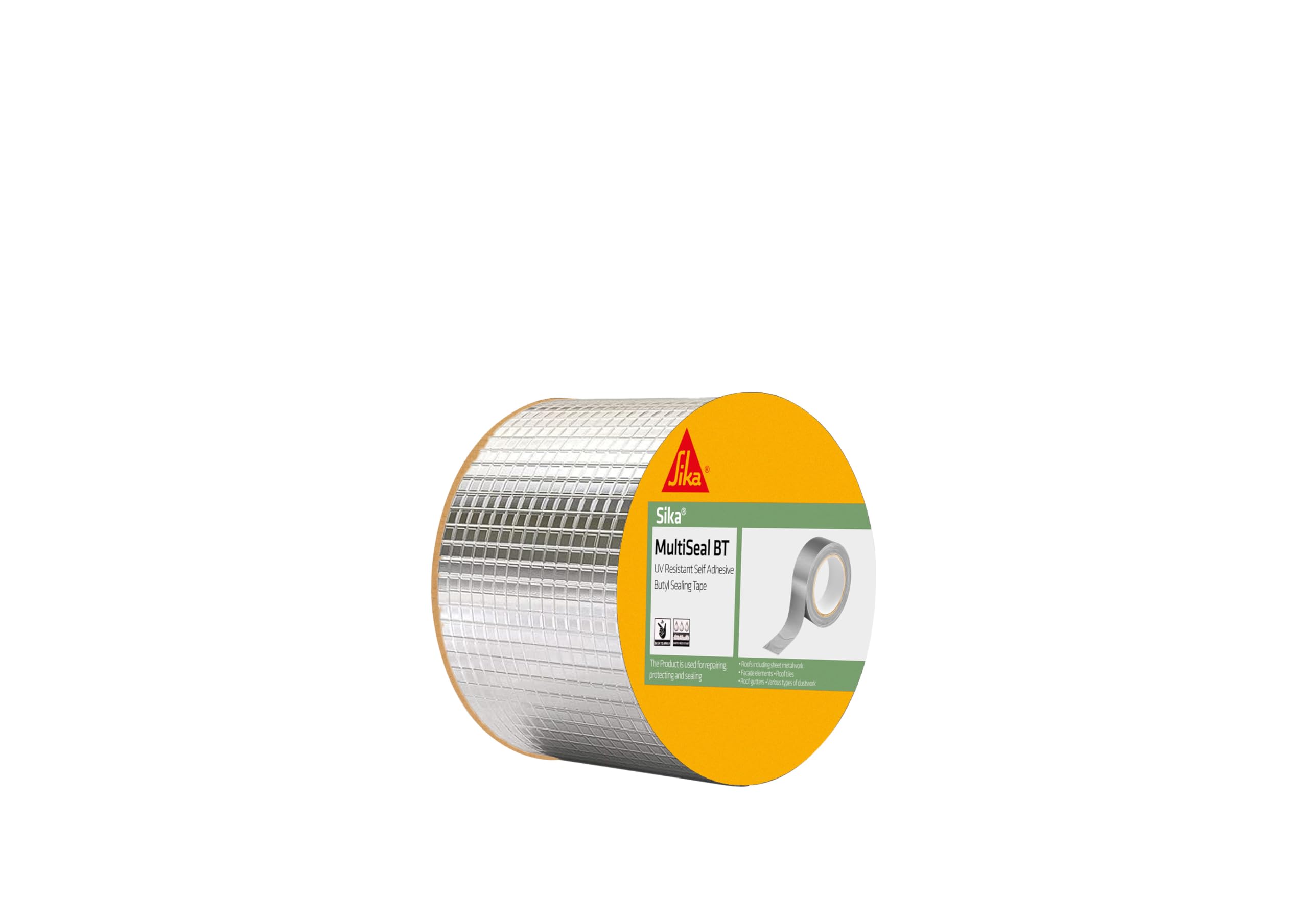 SIKA – Butyl waterproofing tape MultiSeal BT – Weatherproof – Seals out water and draughts – Rubber tape for pipe cracks – 10 cm x 5 m – Silver