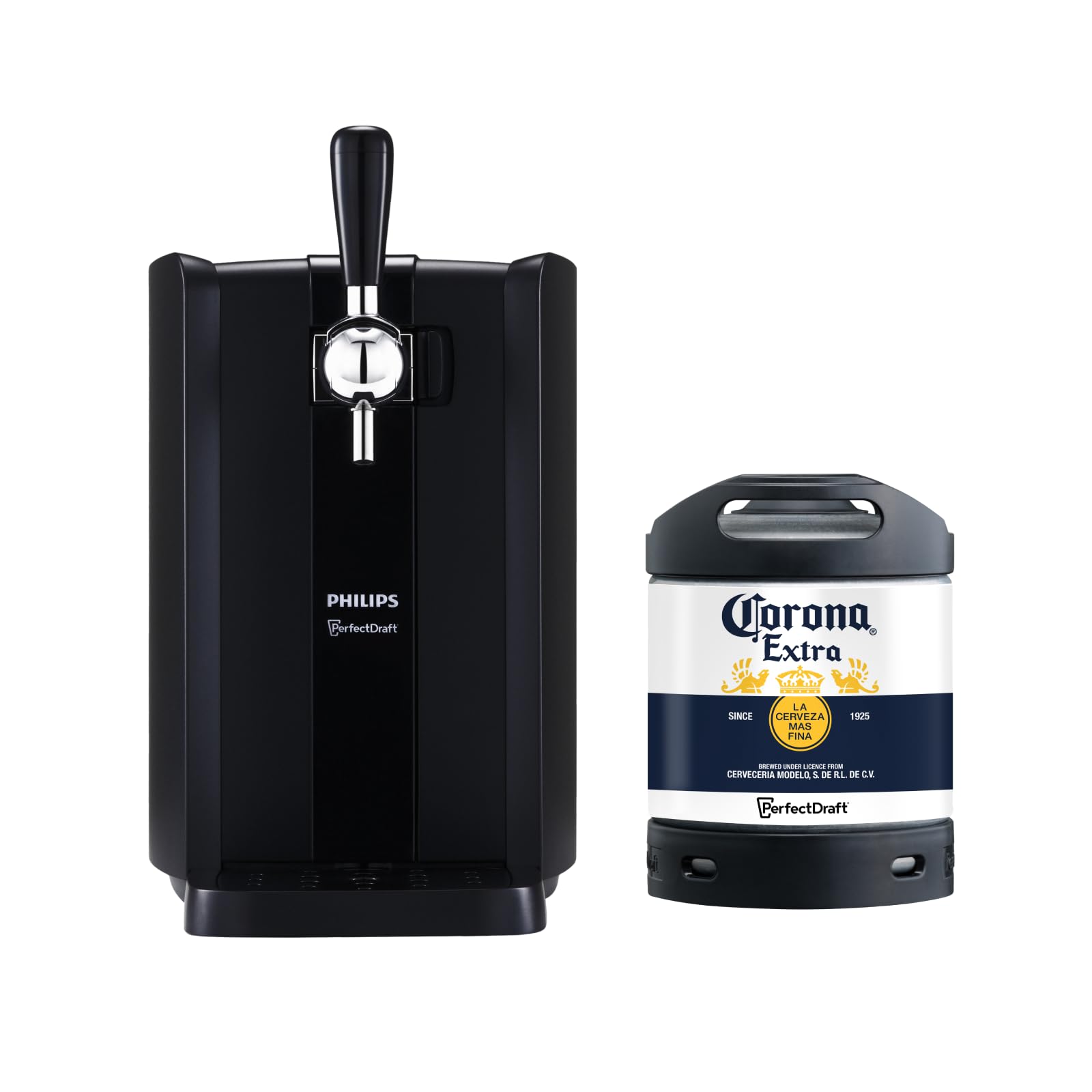 PerfectDraft Black beer bundle with Corona 6L keg, Philips home dispenser.