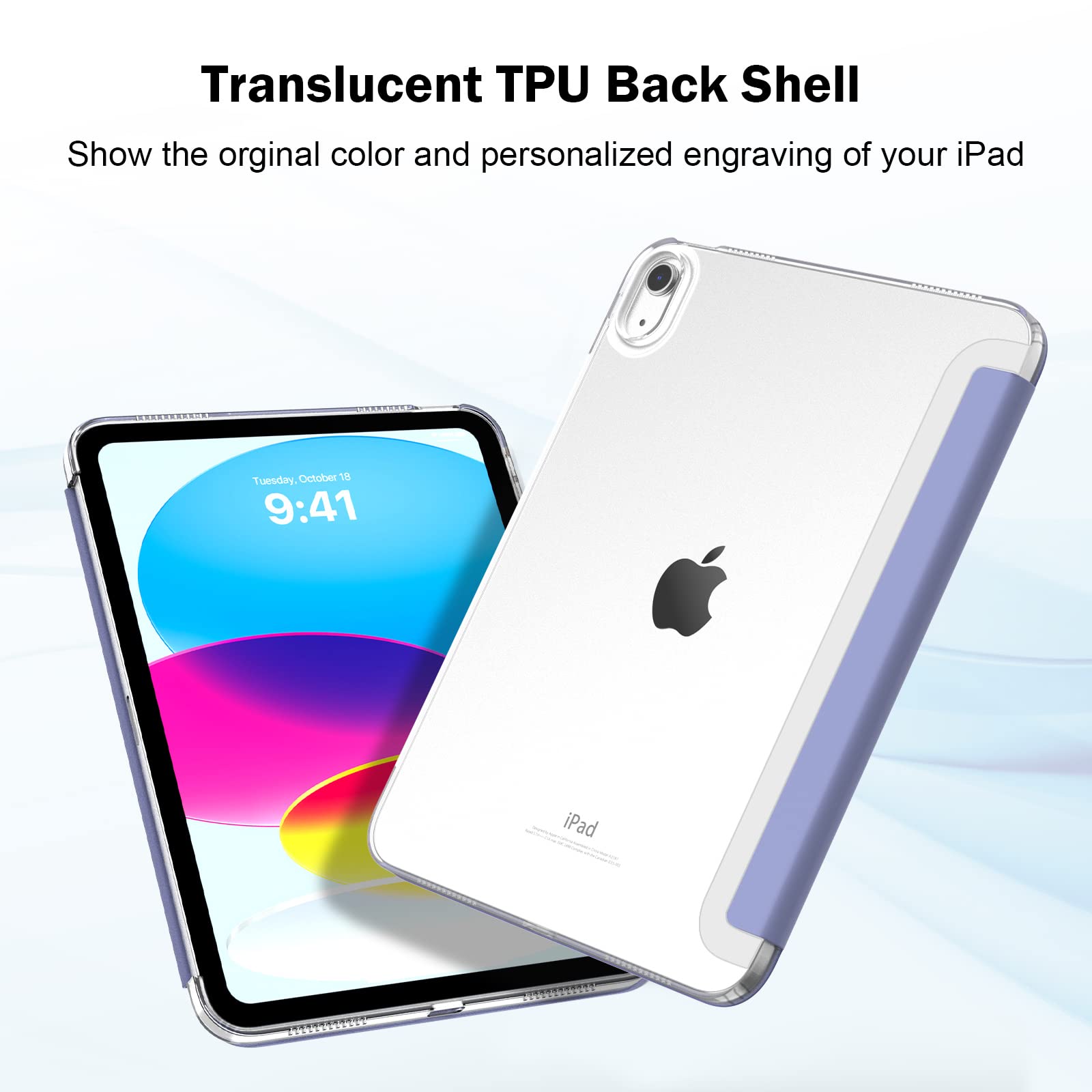 TiMOVO Cover per iPad (A16) 11a Generazione 11 Pollici 2025, iPad 10a Generazione 10,9 Pollici 2022 con Supporto per Penne, Custodia Protettiva con Supporto Folio, Visione Multi-Angolo, Viola