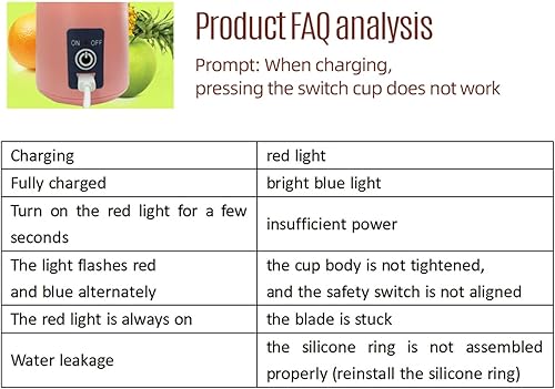 Miniatura 4 de Licuadora portátil para batidos y batidos, 2000 mAh USB recargable tamaño personal exprimidor taza eléctrica mini licuadora con USB recargable para
