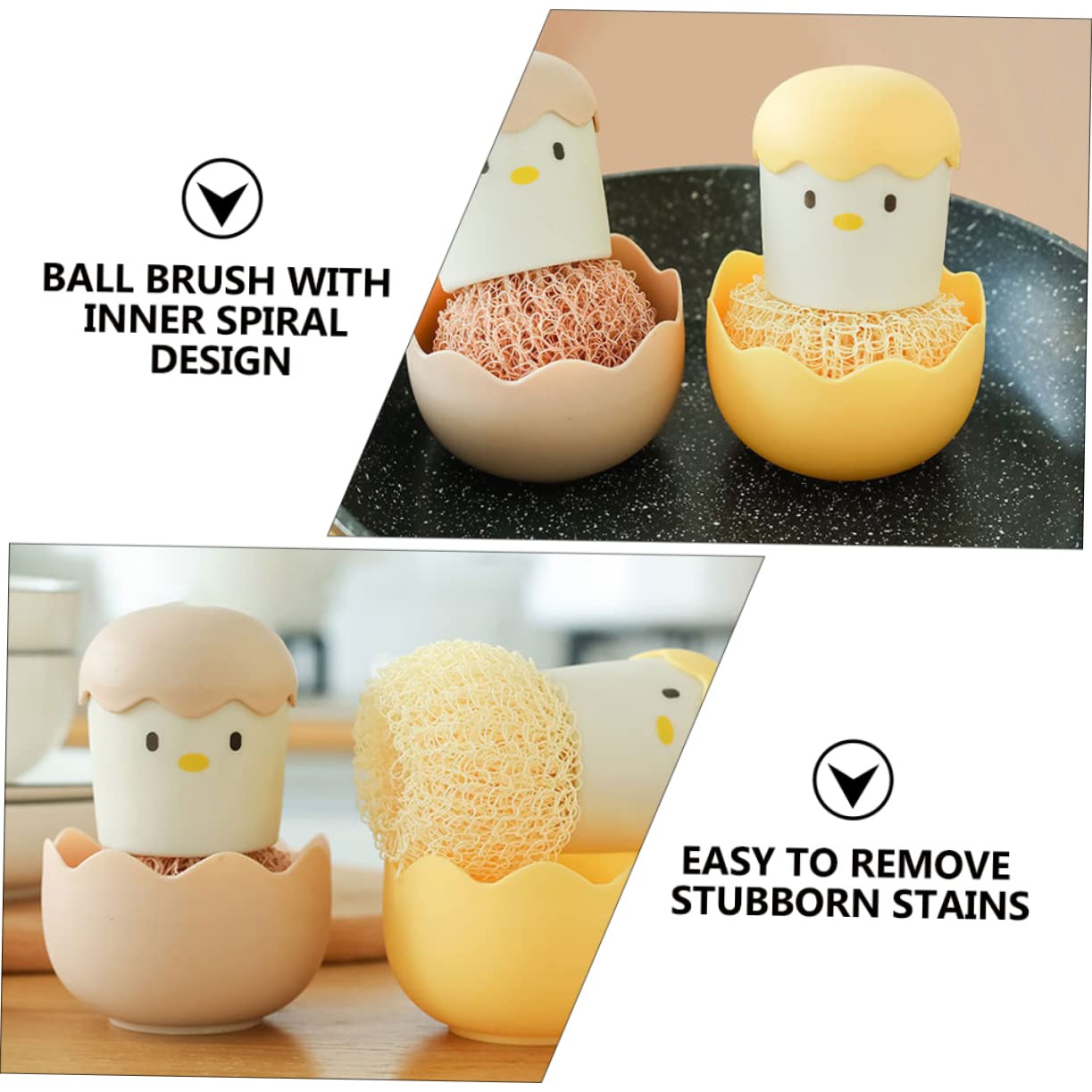 6 Piezas Cepillo De Limpieza Nano Cepillos para Fregar Platos Lindo Cepillo para Platos Estropajos De Limpieza De Cocina Lavar Platos Baño Húmeda Páginas Esponja Jabón