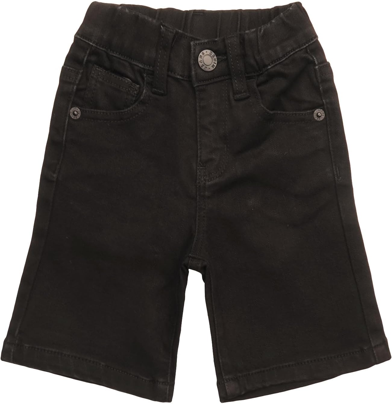 KIDSCOOL SPACE ガールズボーイズデニムショーツ、内側にDリング付きゴムウエストバンド、伸縮性のあるサマーハーフジーンズ