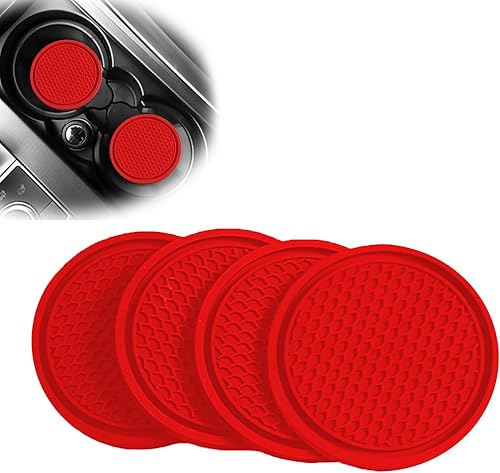 Miniatura 1 de Sodcay 4 posavasos para automóvil 275 pulgadas de PVC antideslizante portavasos de 275 pulgadas posavasos de té fijo impermeable de panal universal