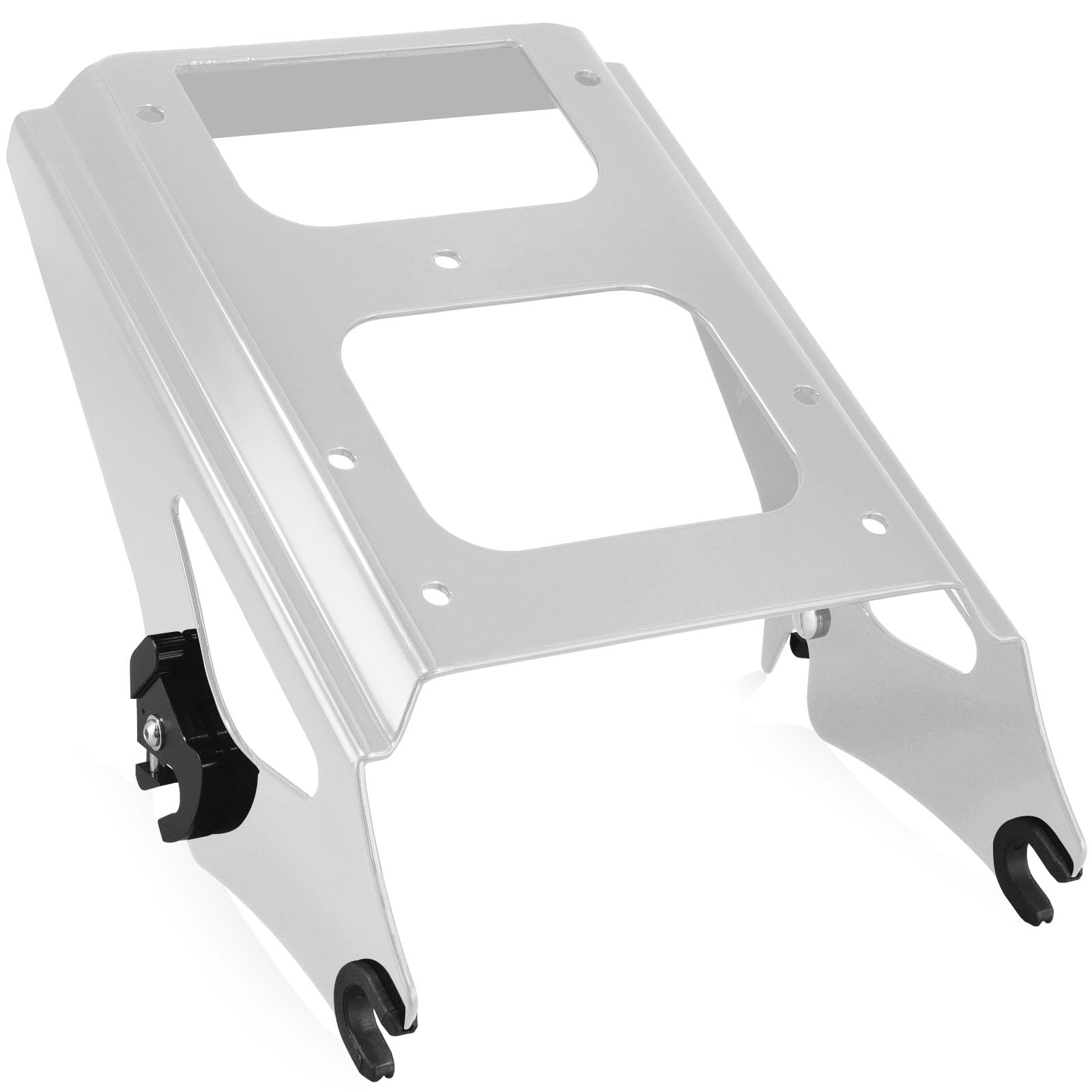 Soporte de Montaje Desmontable de Dos Unidades Tour Pak 09-13 2-Up Tour Pack Compatible con Harley Davidson Touring Street Glide Road King Road Glide Electra Glide (2009-2013 Rack Chrome)