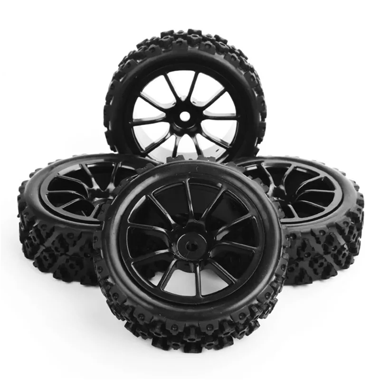 Neumático RC para HPI HSP para Racing 1:10 4 Uds 12mm Neumático Goma Hexagonal para Cubo Rueda RC para Rally Todoterreno Modelo Coche Accesorio Repuesto Piezas