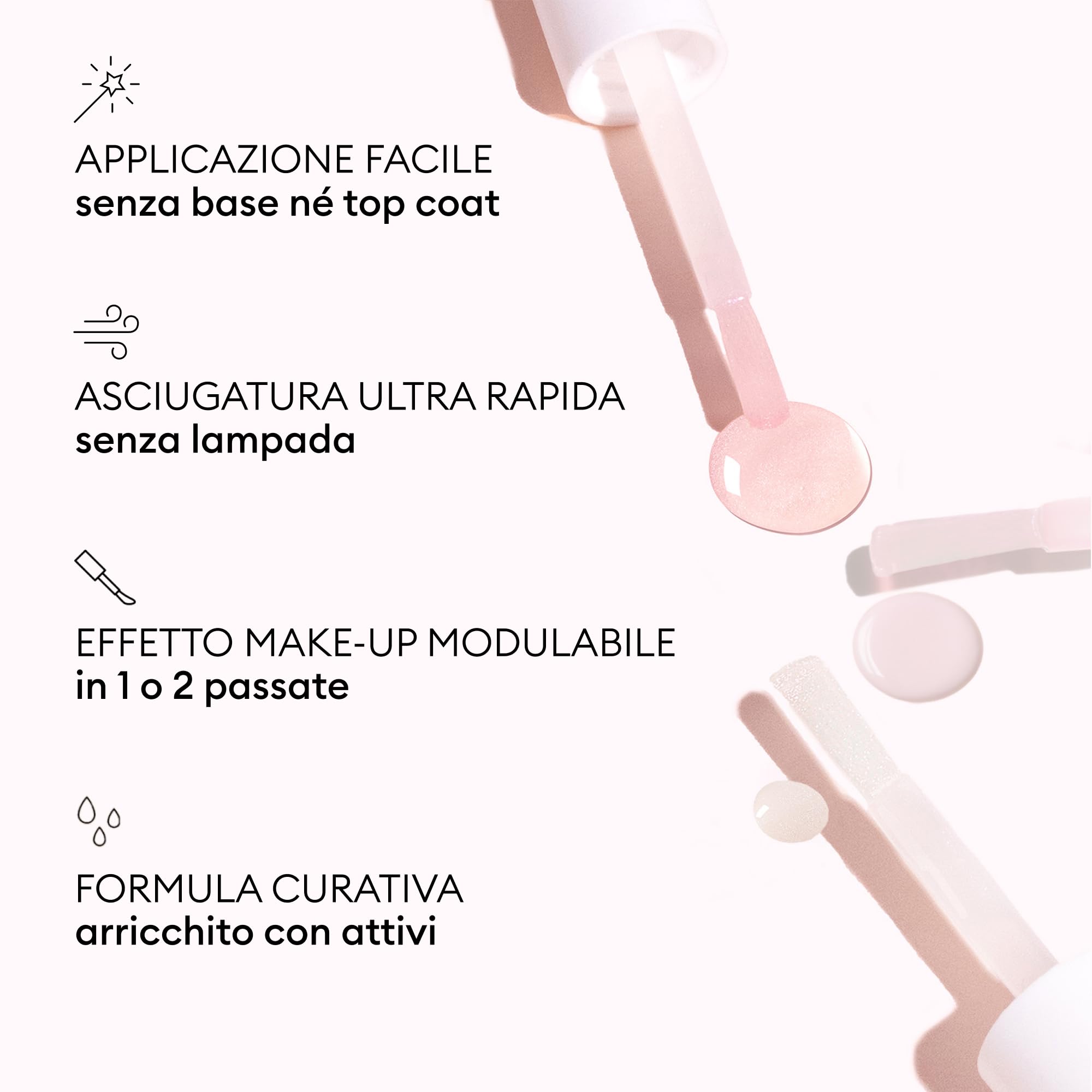 Manucurist Active Blur™ – Smalto Rinforzante Unghie Fragili con Effetto Blur – Smalto Unghie Trasparente Rosa Cipria Opaco – Smalti per Nails Senza Lampada – Nails Care - Ingredienti Naturale - Vegan