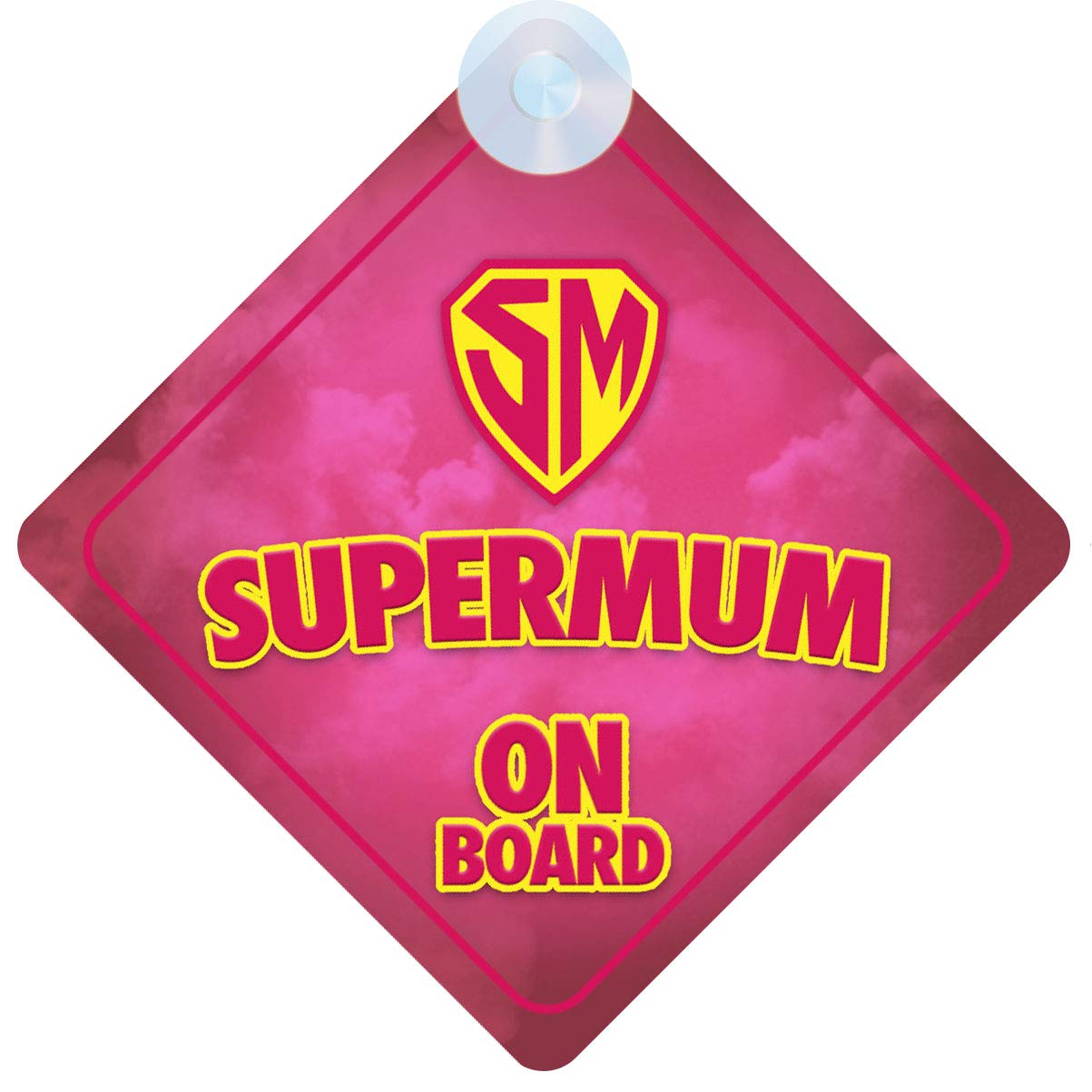 Qg Ltd Supermum On Board Car Safety Sign For New Mothers/Moms Non Personalised Character Theme