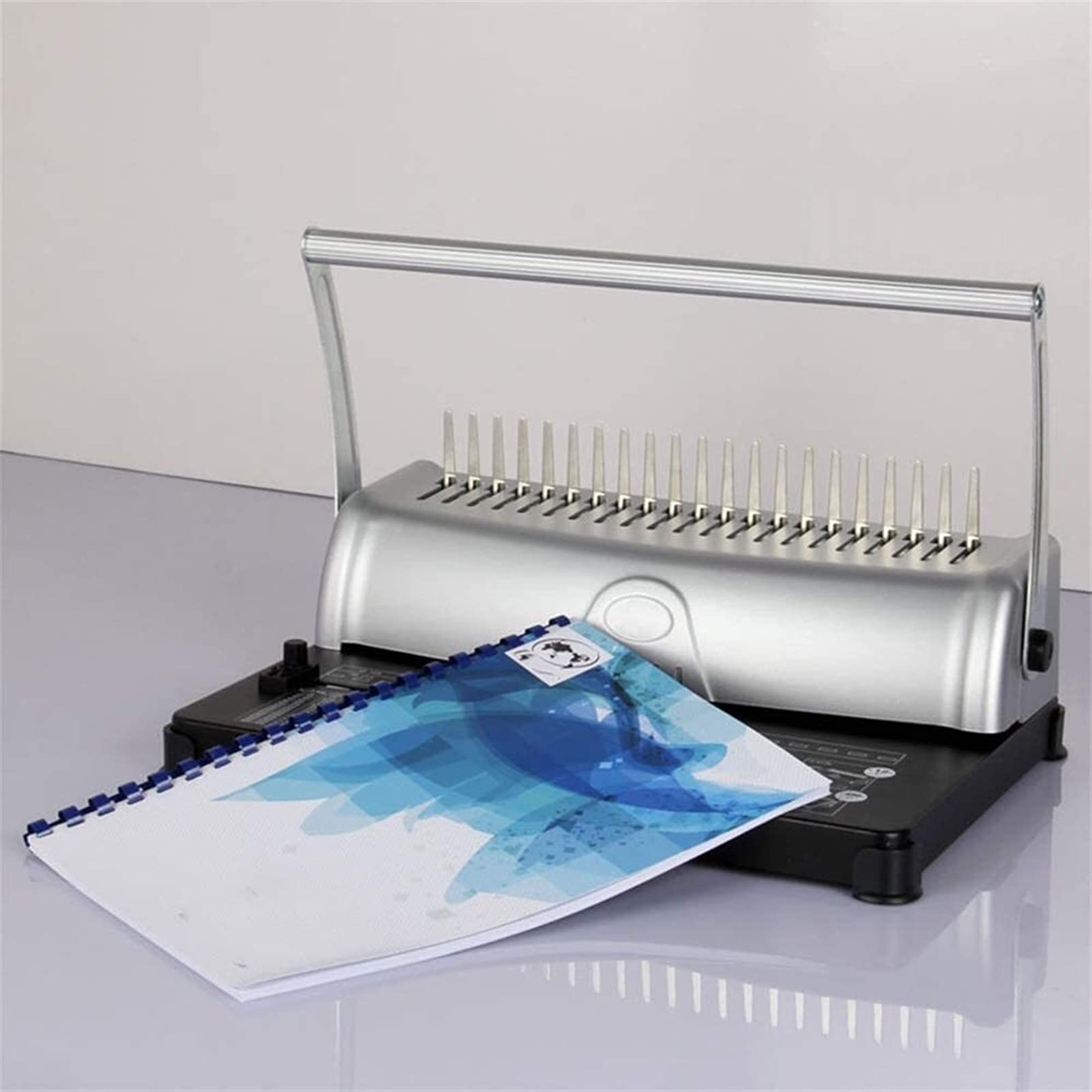 Macchina per rilegatura di libri per impieghi gravosi Macchina per rilegatura perforatrice manuale Rilegatura di 450 fogli Capacità di punzonatura di 12 fogli con macchina a pettine A4 a 12 fori per