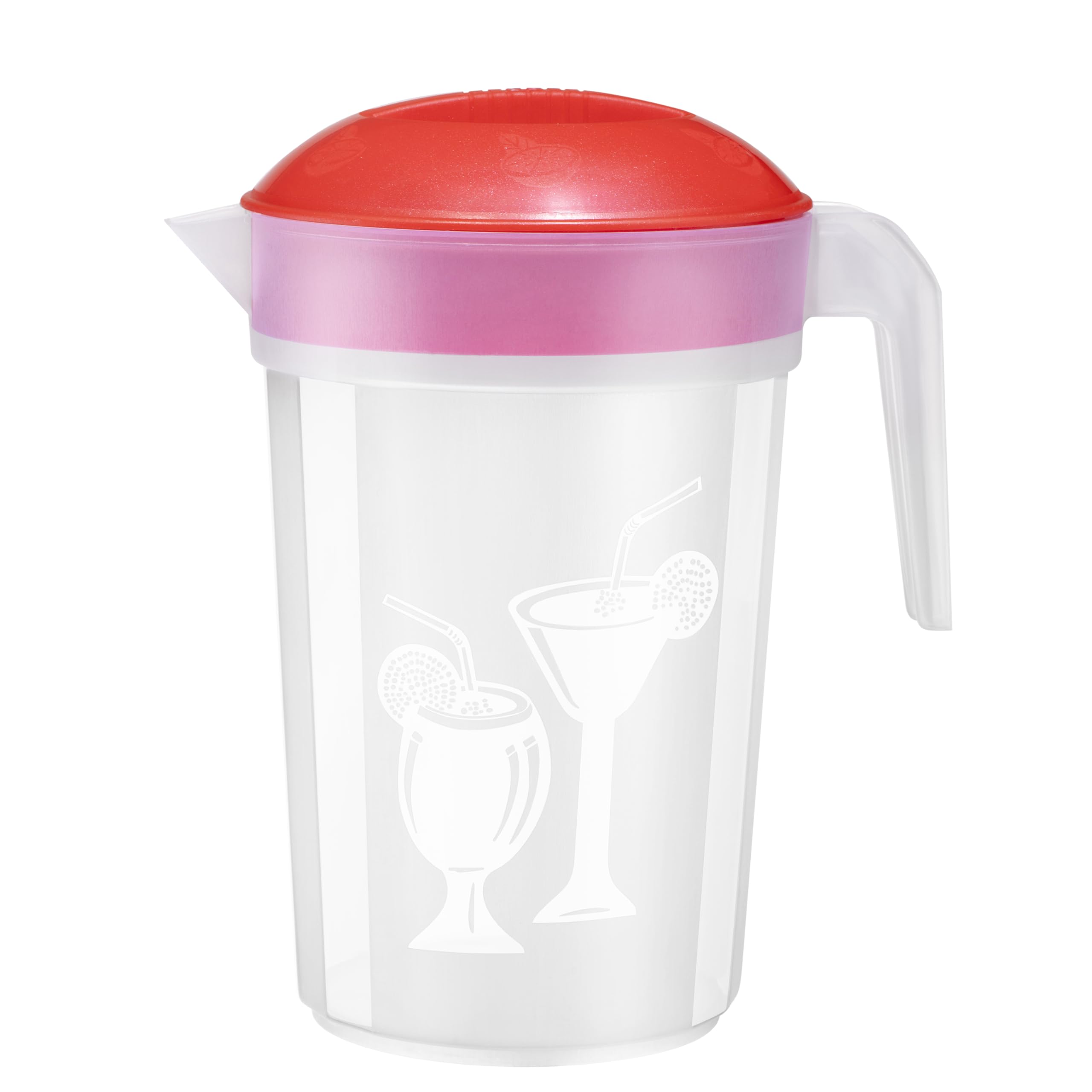 Tribello LARGE 1.3 Gallon Water Pitcher, Plastic Juice Pitcher With Lid - Dishwasher Safe, BPA Free, Colors May Vary (1.3 Gallon)