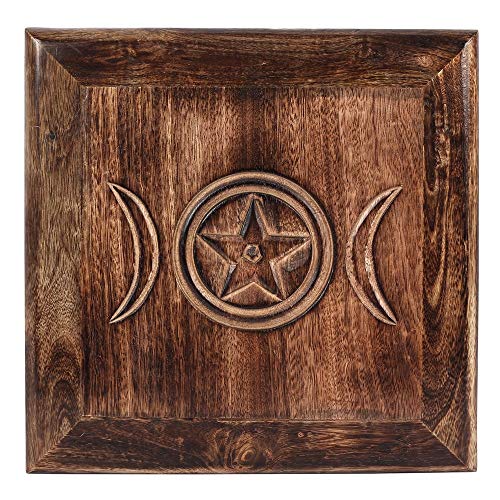Table d'autel Triple Moon en finition marron authentique et détails soignés - 4