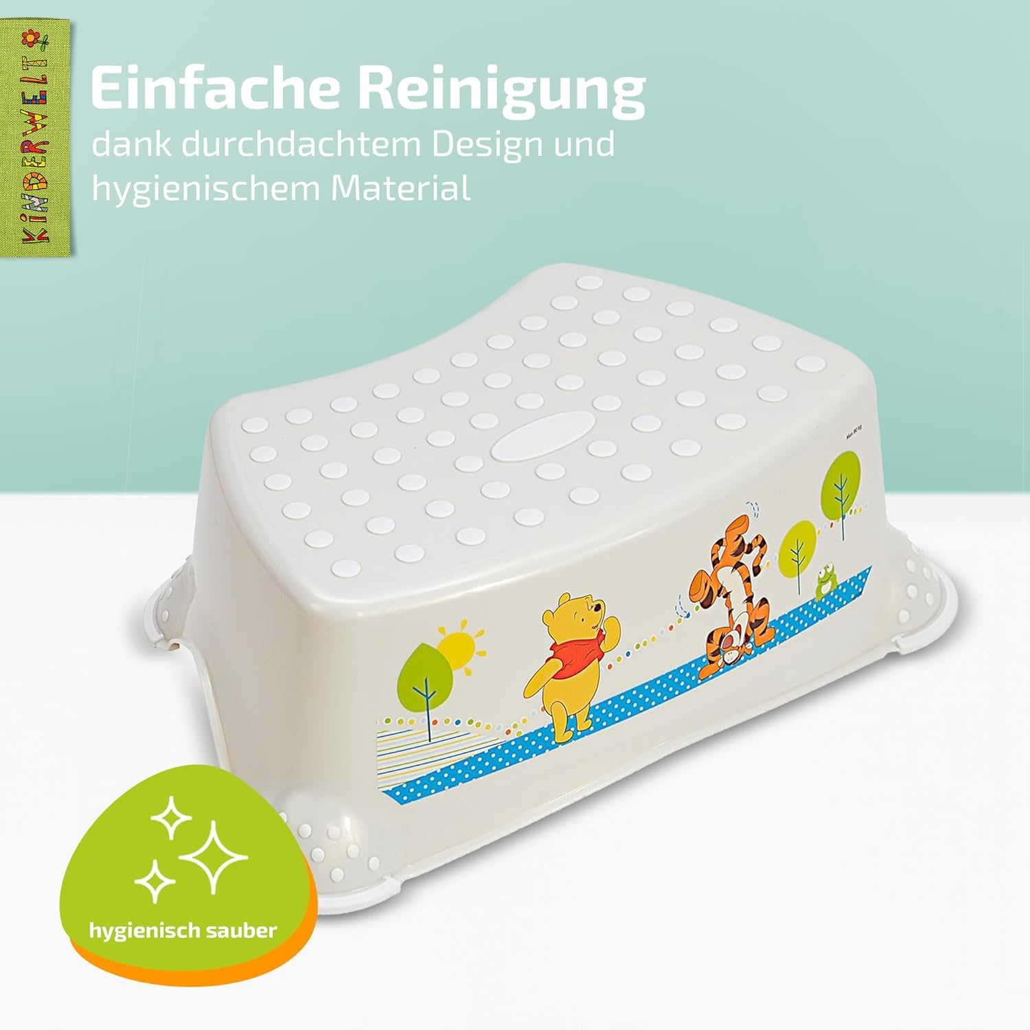 2er Set: Perl Premium Disney Winnie Puuh Perl Bianco Bambino-Sedile Wc + Sgabello Scaletta per Wc