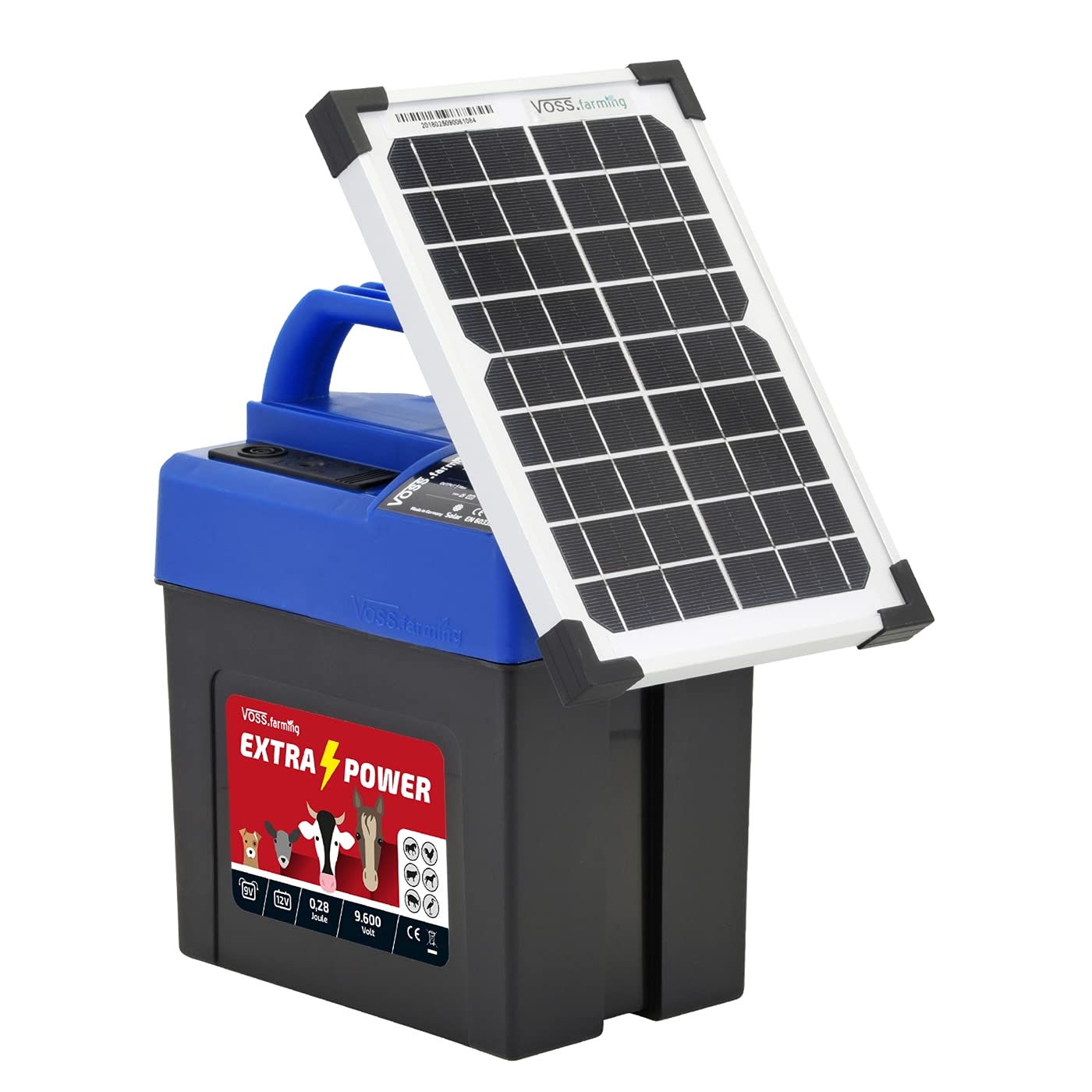 4x VOSS.farming 9V/ 75Ah batterij, batterij voor in een schrikdraadapparaat