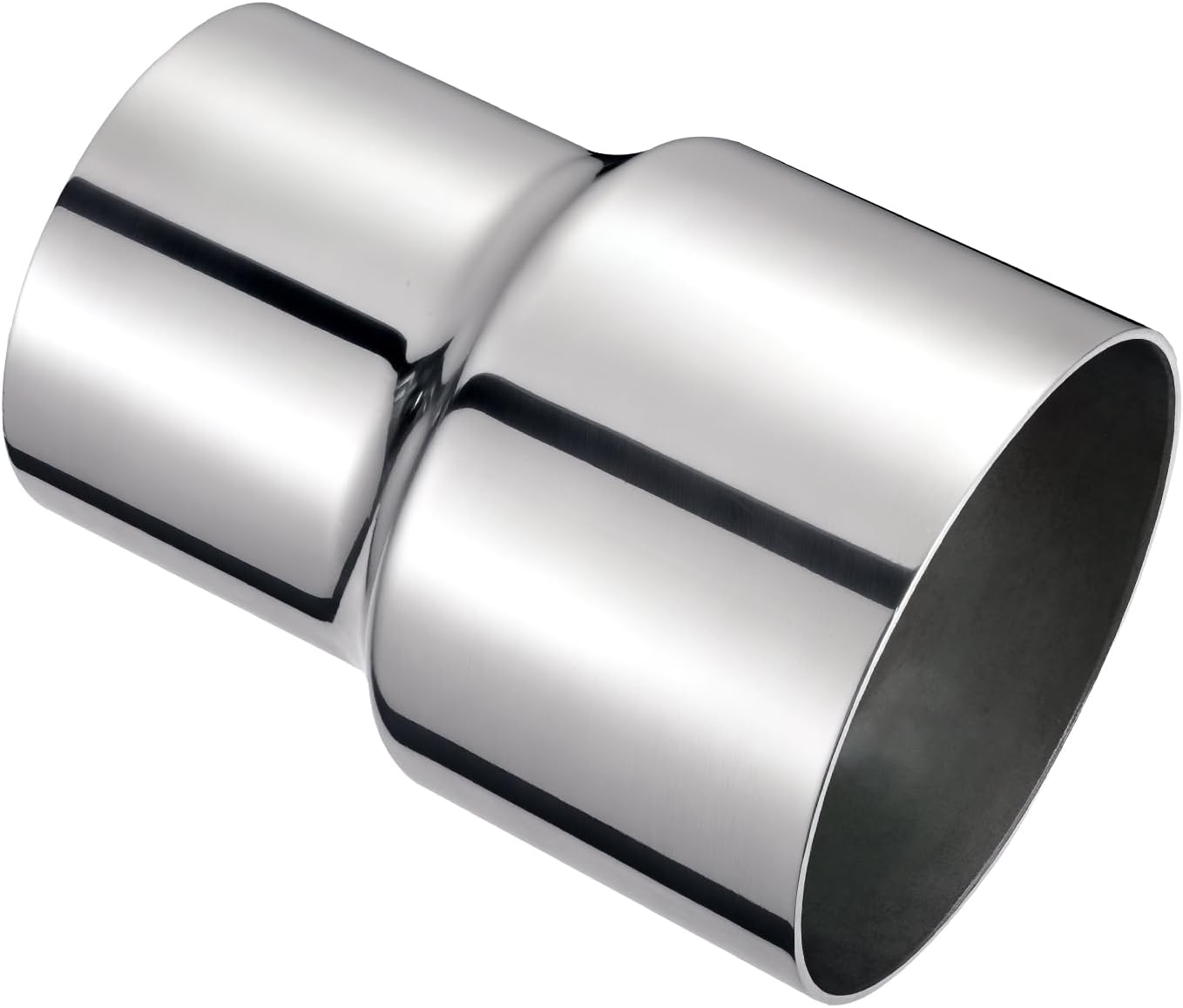 EVIL ENERGY 2PCS Exhaust Reducer Adapter ID 2.25" to OD 3", Polished 304 Stainless Steel 4" Overall Length Exhaust Adapter Connector 2 1/4 ID to 3 OD