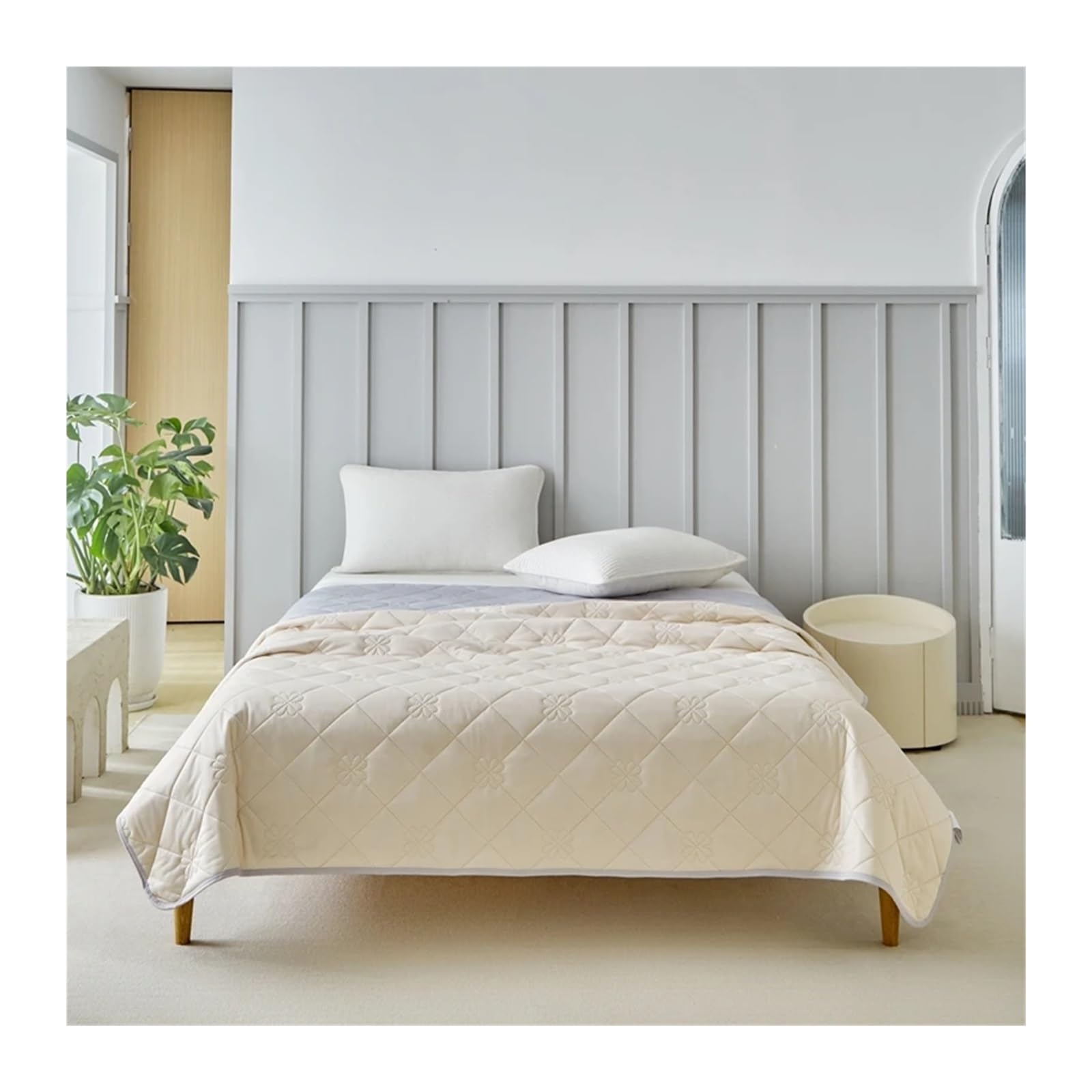 EBzvblxm Cooling Blanket for Summer, Cooling Summer Quilt AB Side Air Condition Comforter Multicolor Multiple Sizes Bedding(Beige,100x150cm 1pc)