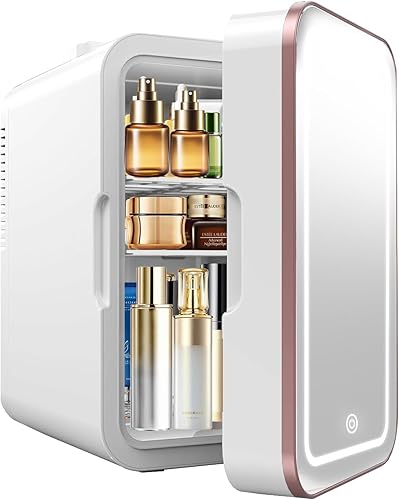 Miniatura 11 de Mini refrigerador para dormitorio, 6L/8 latas, refrigerador pequeño portátil, refrigerador compacto para el cuidado de la piel, maquillaje de