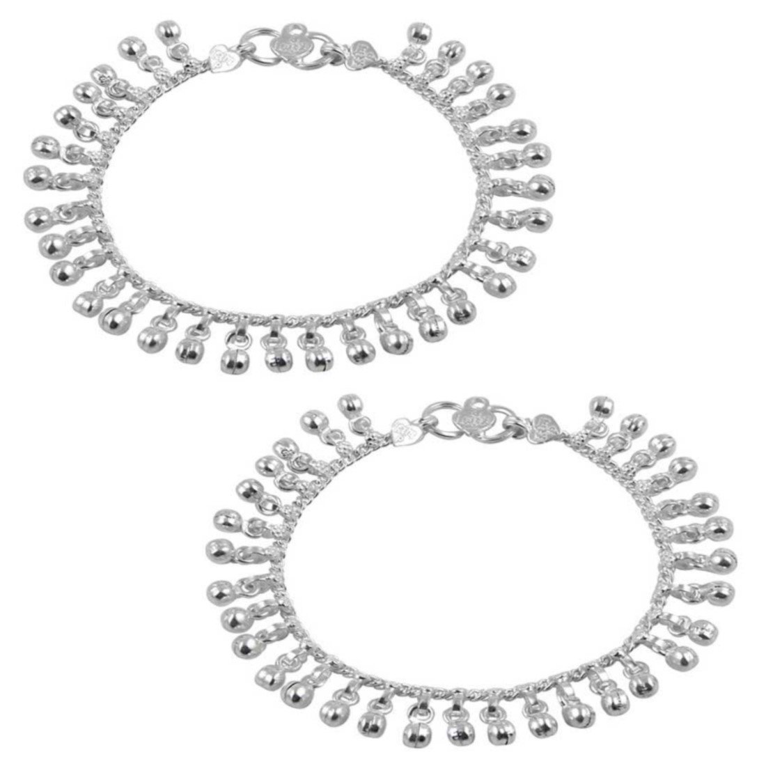Happy Stoning Silver Plated Metal Traditional Ghungroo Payal for Women and Girls (B07FSQM7CK) Amazon Price History, Amazon Price Tracker